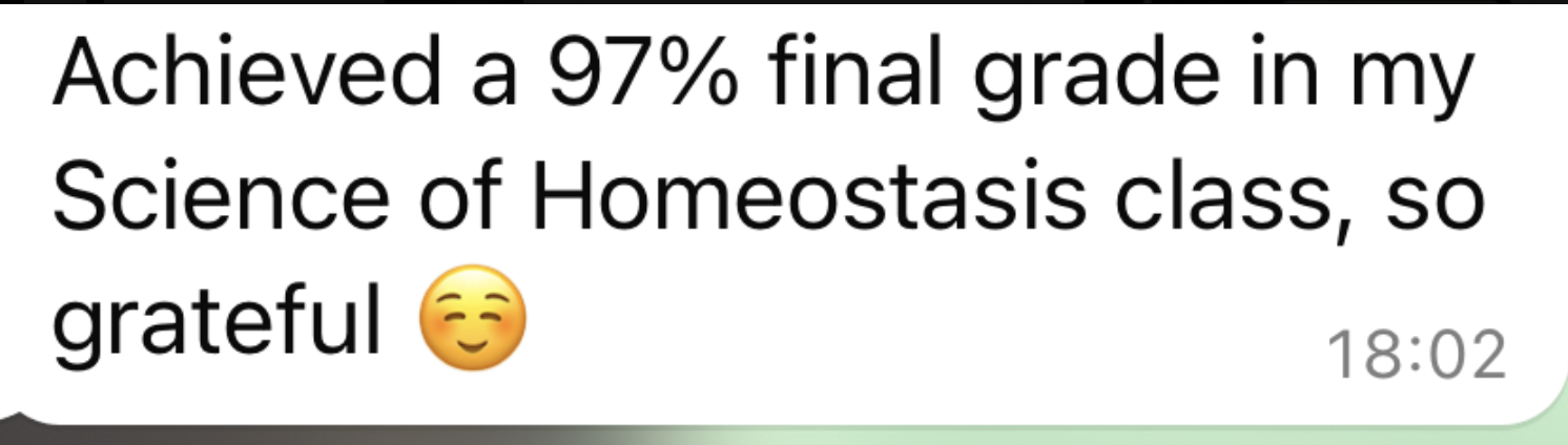 Learner achieved a 97% final grade
